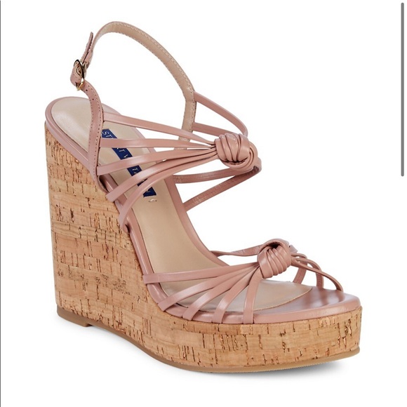 Stuart Weizmann Seascape Wedge Sandal 7.5 - Picture 2 of 4